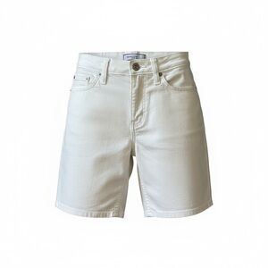 Lee White Denim Shorts Womens Size 6 Stretch Mid Rise Casual Summer Jean Shorts